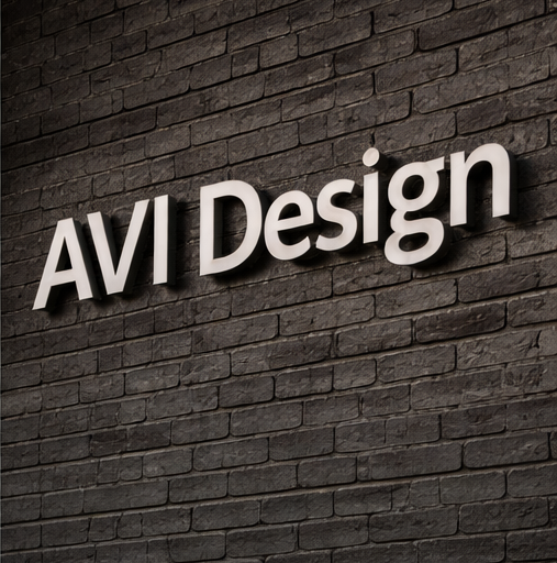 Non-illuminated brushed aluminum channel letters